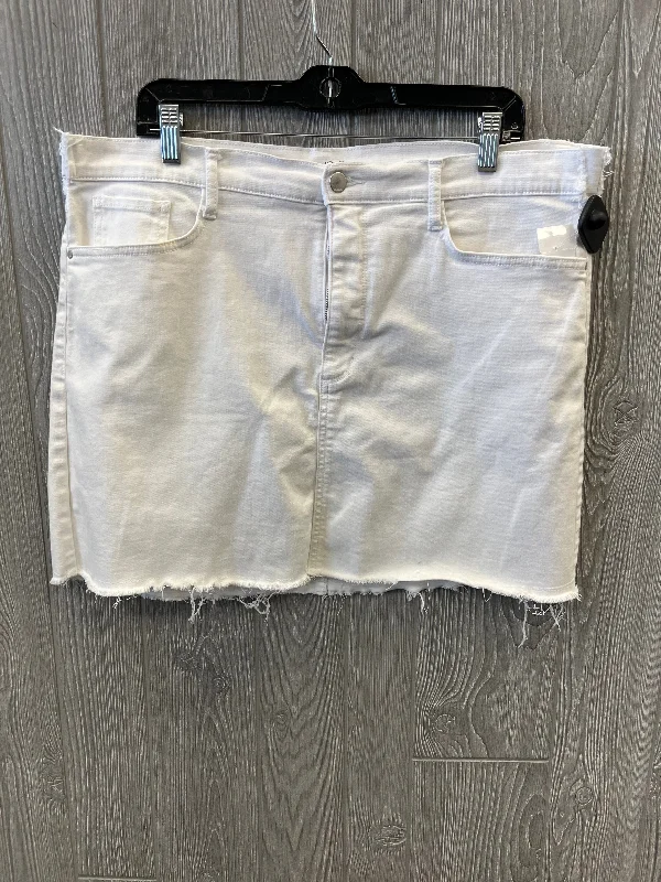 Skirt Mini & Short By Ana In White Denim, Size: 16 Soft Mini Skirt