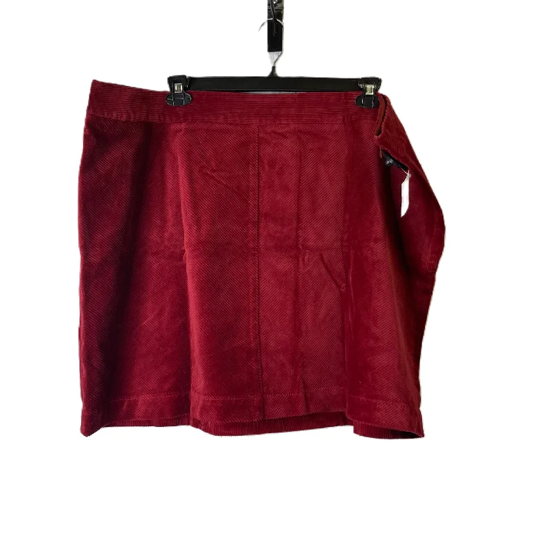 Skirt Mini & Short By Loft In Red, Size: 24 Wrap Mini Skirt