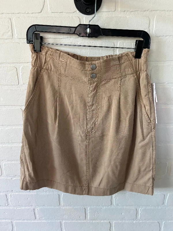 Skirt Mini & Short By Loft In Tan, Size: 0 Raw Hem Mini Skirt