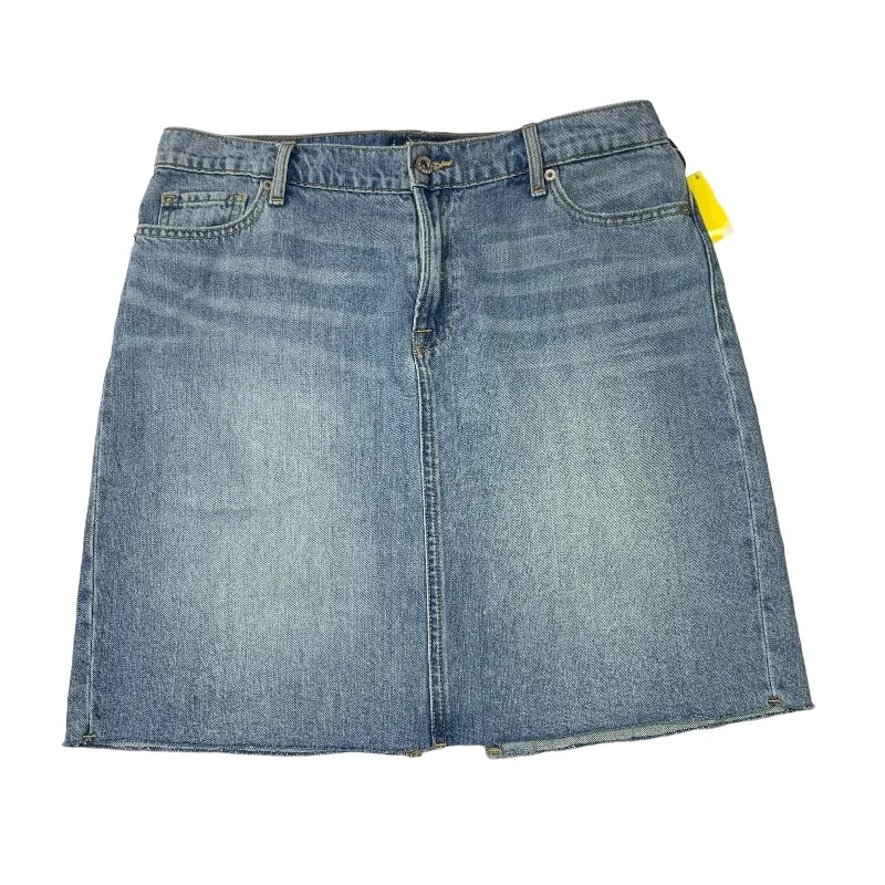 Skirt Mini & Short By Lucky Brand In Blue Denim, Size: L Flirty Mini Skirt