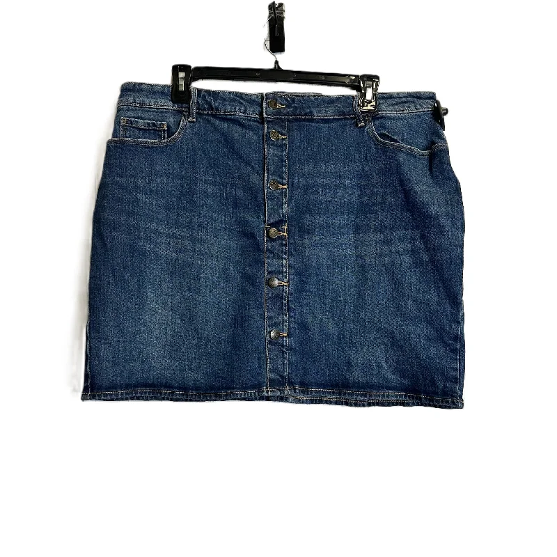 Skirt Mini & Short By Old Navy In Blue Denim, Size: 20 White Mini Skirt