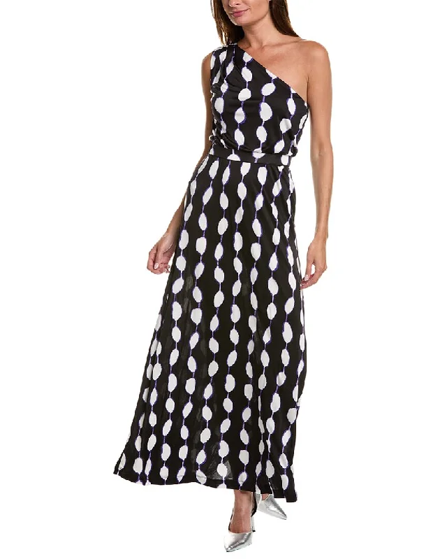 Diane von Furstenberg Kiera Maxi Dress Tulle Layered Maxi