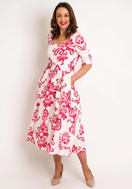 Kate Cooper Two-Tone Floral A-line Maxi Dress, Watermelon Comfortable Long Skirt