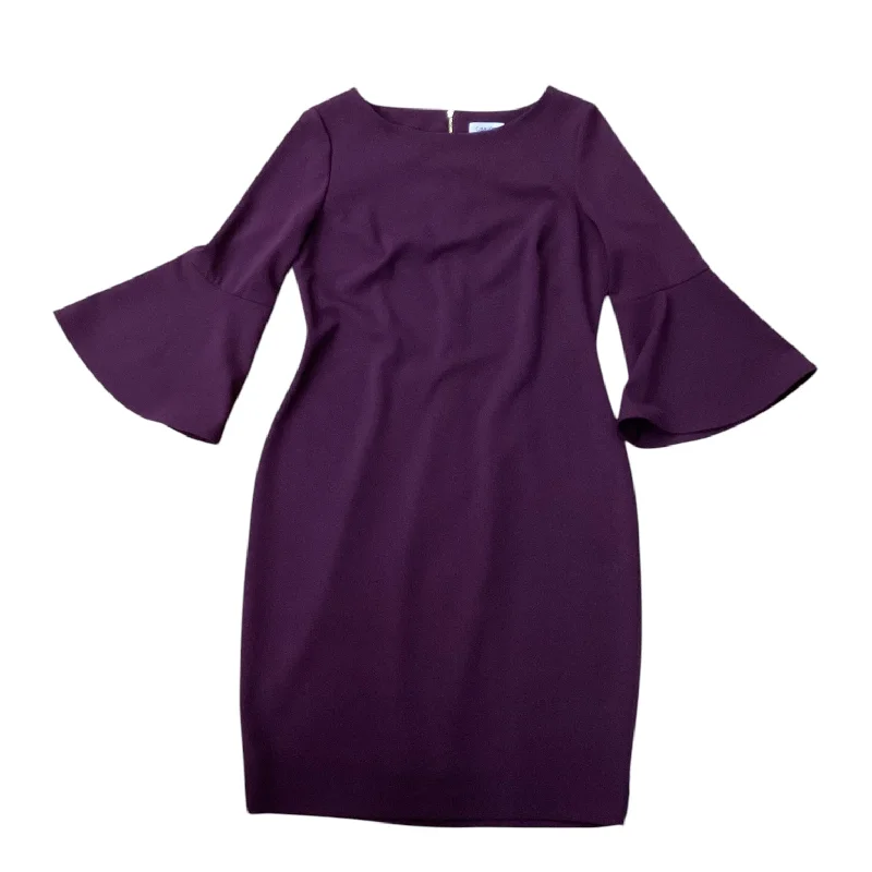 Dress Casual Midi By Calvin Klein In Purple, Size: L Sexy Midi Skirt