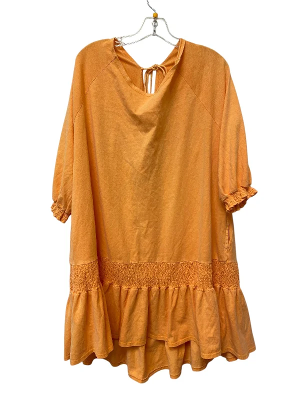 Dress Casual Midi By Free People In Orange, Size: M Polka Dot Midi