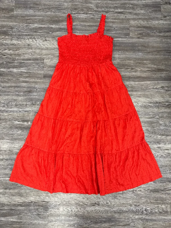 Dress Casual Midi By Gap In Red, Size: Xxl Winter Midi Outfit