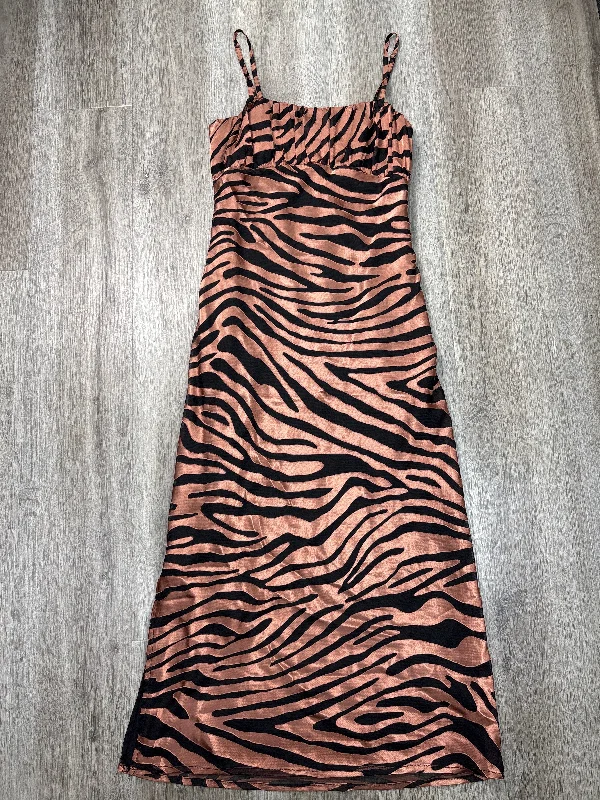 Dress Casual Midi By Hutch In Animal Print, Size: S Pleated Satin Skirt