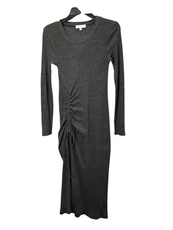 Dress Casual Midi By Michael Stars In Grey, Size: Xs Front Button Midi