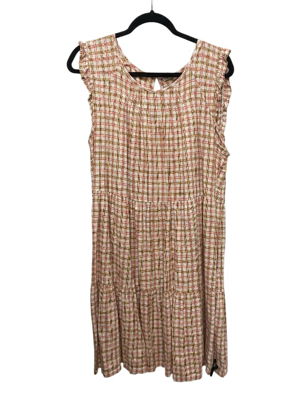 Dress Casual Midi By Old Navy In Plaid Pattern, Size: Xl Lace Midi Skirt