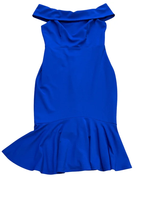 Dress Party Midi By Marina In Blue, Size: 10 Midi Skirt Trendy