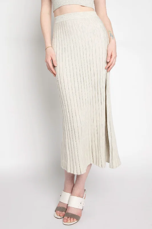 Flynn Maxi Skirt in Blizzard Pleated A-line Skirt