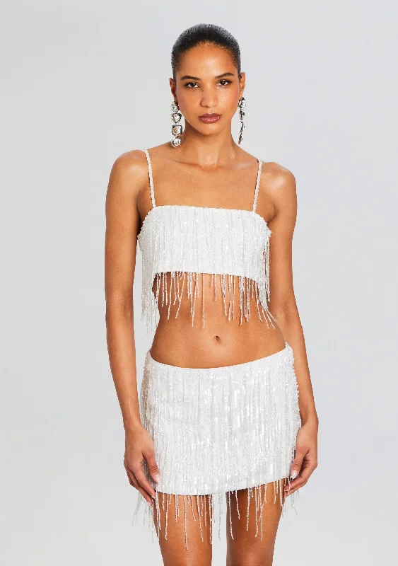 Saylor Sequin Fringe Top Sequin Dress Fashion