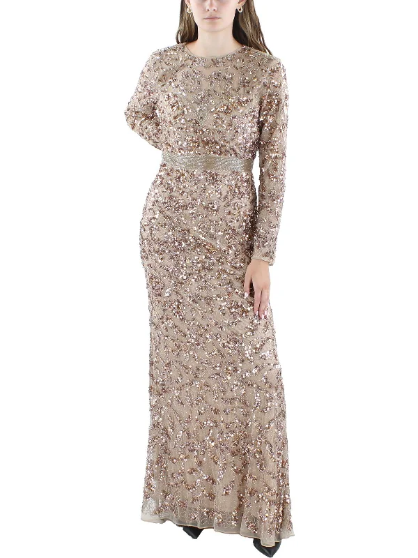 Womens Sequined Evening Dress Sequin Dress Twist