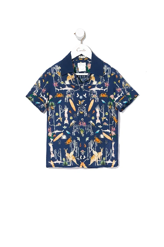 BOYS SHORT SLEEVE SHIRT DESERT DANCE Casual Button Shirt