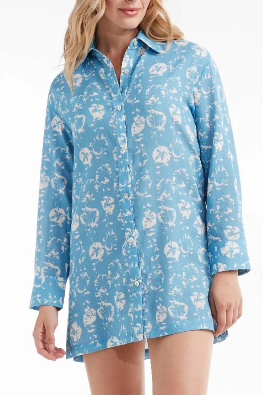 Marie Shirt Dress In Sea Soft Shirt Dress