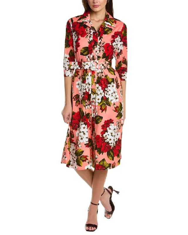 Samantha Sung Abel Shirtdress Comfortable Shirt Dress